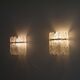 Pair of Scandinavian wall lamps in glass from Orrefors 1960