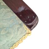 Coppia di Poltroncine Vintage Anni '70 in Mogano e Pregiata Seta di San Leu