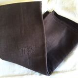 Nappe de lin HC 180x150 brun violet