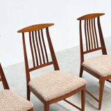 Set of six elegant Italian dining chairs