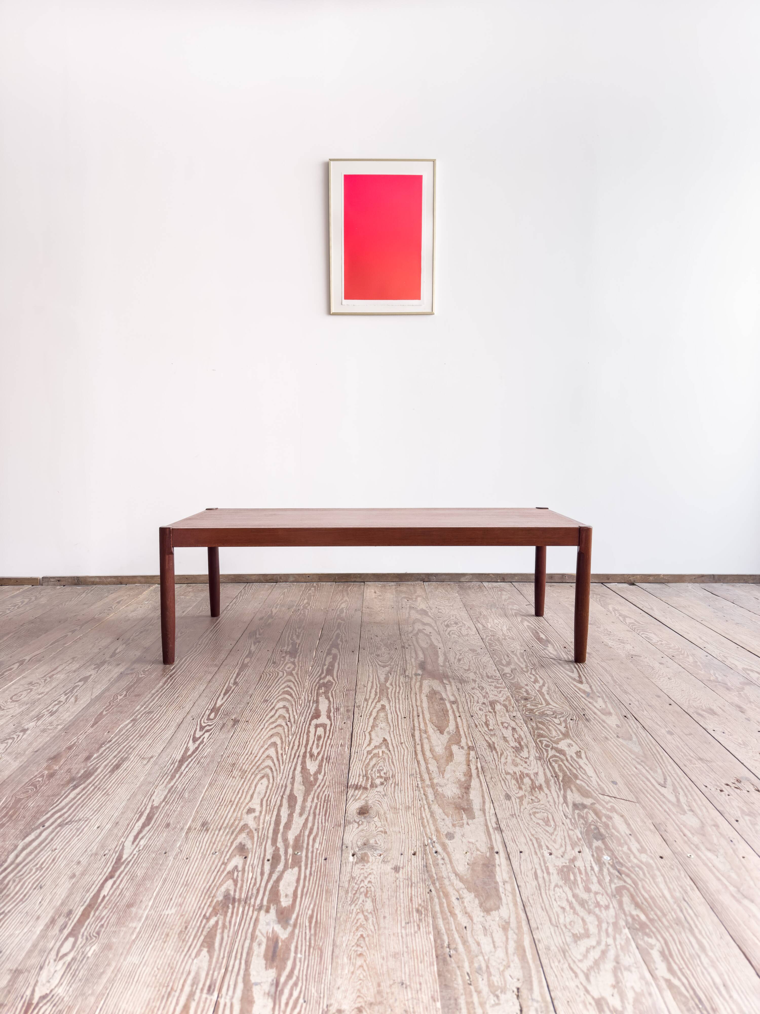 Grande table basse en teck danoise, design années 60