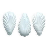 Trio de coupelles coquillage en porcelaine blanche Pillivuyt
