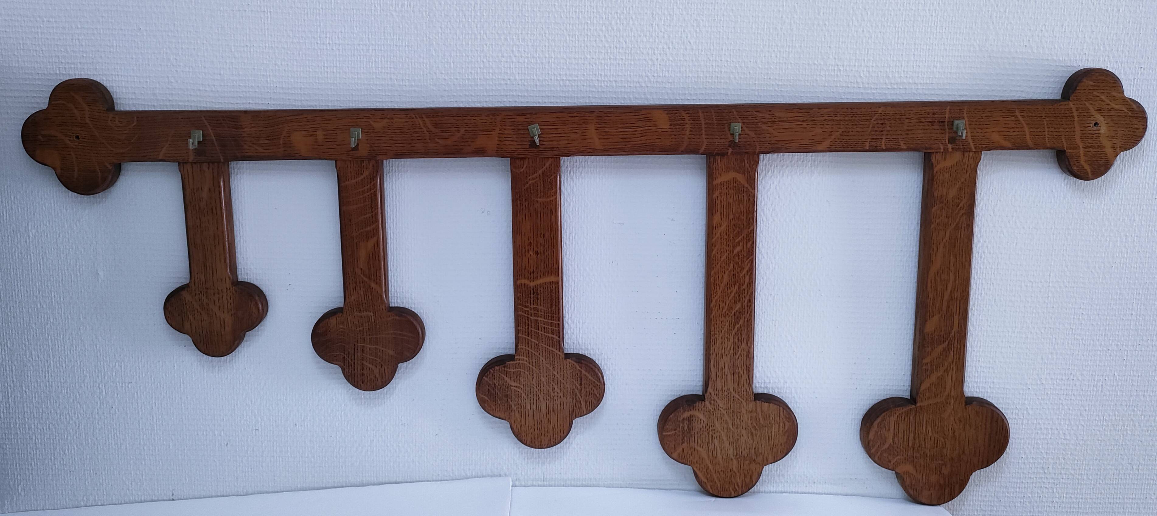 Vintage solid wood coat rack hat rack
