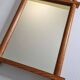 Vintage wall mirror in light pine, “Les Arcs” style, 48 x 68 cm