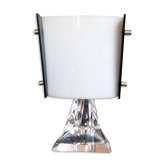 Lampe design , vintage, en cristal de daum et plexiglass, fonctionne - excellent état-