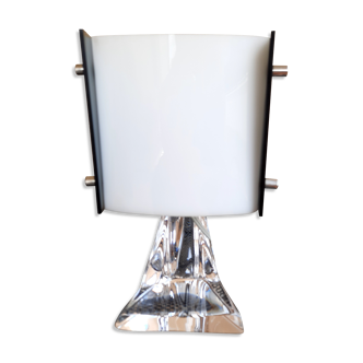 Design lamp, vintage, daum crystal and plexiglass, works - excellent condition-