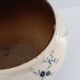 Globular ceramic vase by L. Dage, hand-painted floral decoration, style