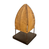 Ottoman lamp made of natural material