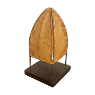 Ottoman lamp made of natural material