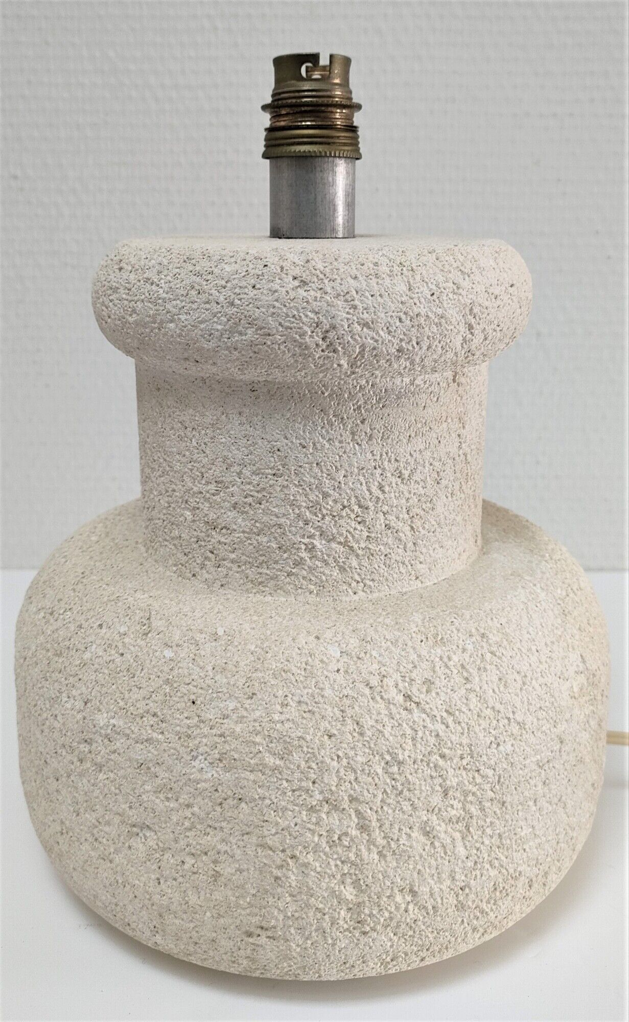 Sculptural lamp foot in natural stone design 70s