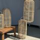 Small lantern-shaped rattan suspension H35 D15