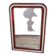 Miroir Louis Philippe H112xL76 laque bordeaux blanc crème