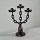 Vintage brutalist chain decor candleholder spain