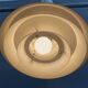 Lampe à suspension en métal VEB couleur laiton et blanc années 1960
