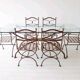 Vintage Provencal French Dining Table and 6 Chairs
