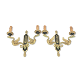 Pair of empire-style bronze wall light