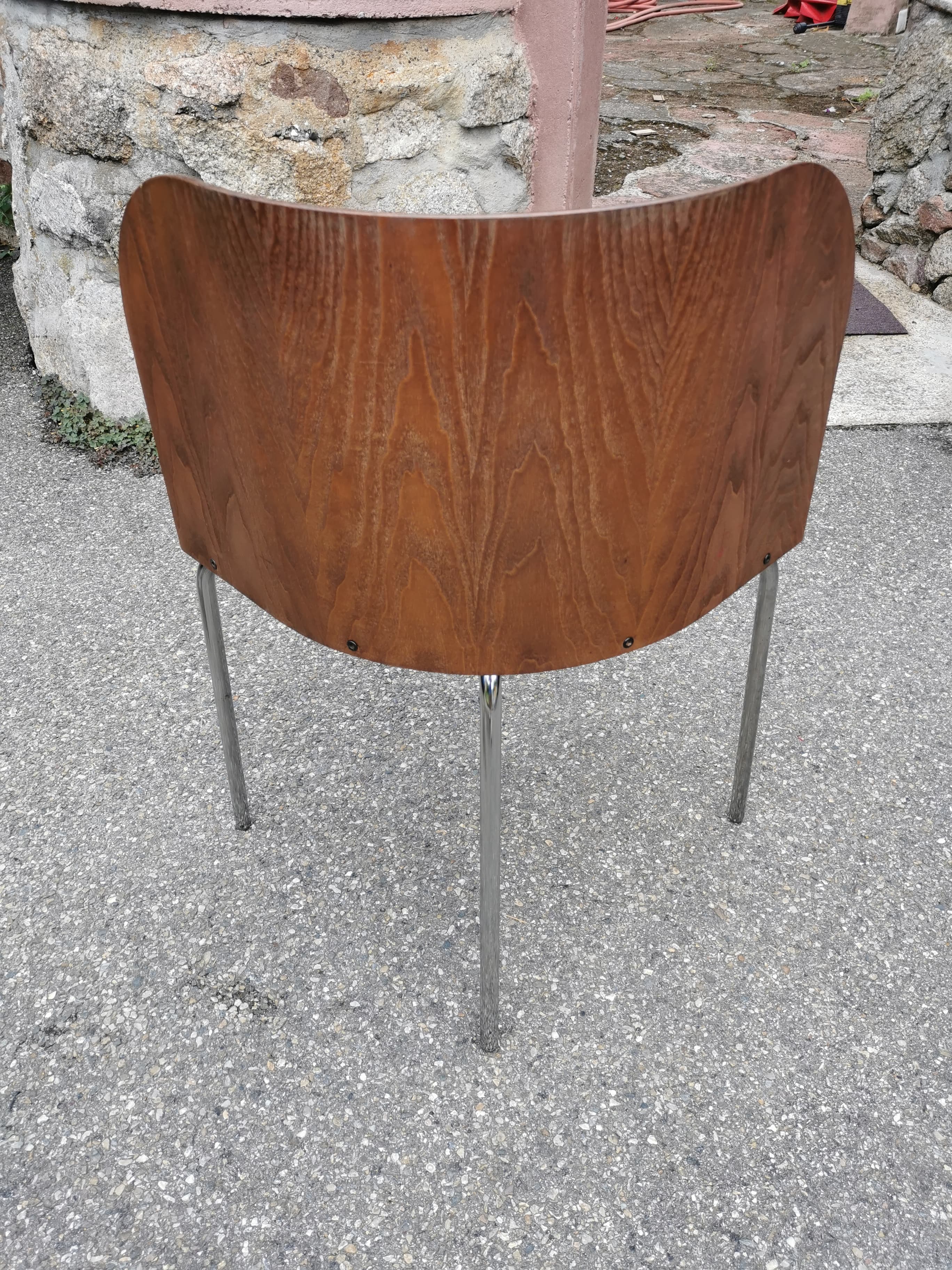 Table with vintage recessed chair