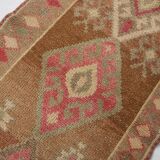 Brown Pink Classic Persian Runner Rug, 83x308Cm