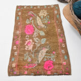 2x3 Brown and Pink Door Mat Rug, 88x56Cm FREE SHIPPING