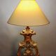 Golden wood lamp