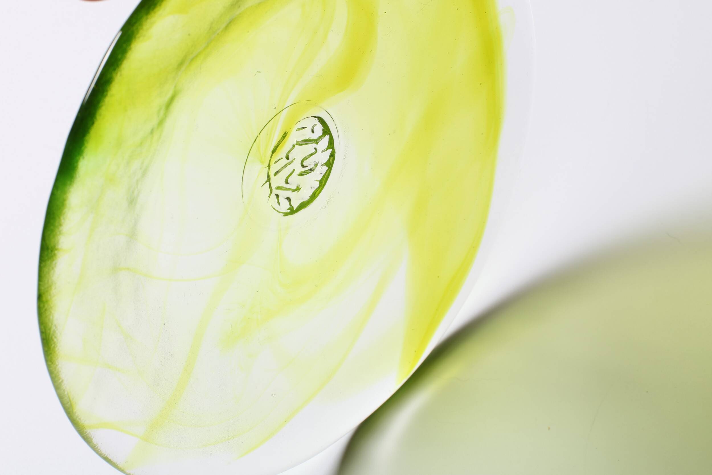 Set of 4 Kosta Boda 'Mine' Glass Dessert Plates by Ulrica Hydman Vallien