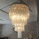 Lamp art deco style metal & crystal