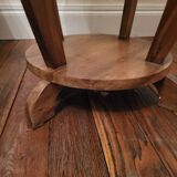 Guéridon, table d’appoint ronde Art Déco en bois