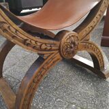 Old chair with wood carving