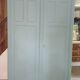 Green Parisian wardrobe of solid wood grey