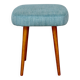 Blue turquoise square vintage stool PRL 1970s