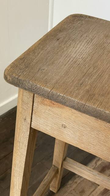 Vintage Oak Workbench Stool