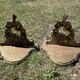 Pair of Rocaille wall consoles – Decorative golden shelves