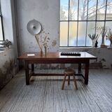 Rustic farmhouse table, solid oak, 2m