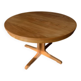 Table ronde en bois avec piétement style Baumann