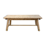 Georges Robert farmhouse table in solid raw wood, 1960, restored
