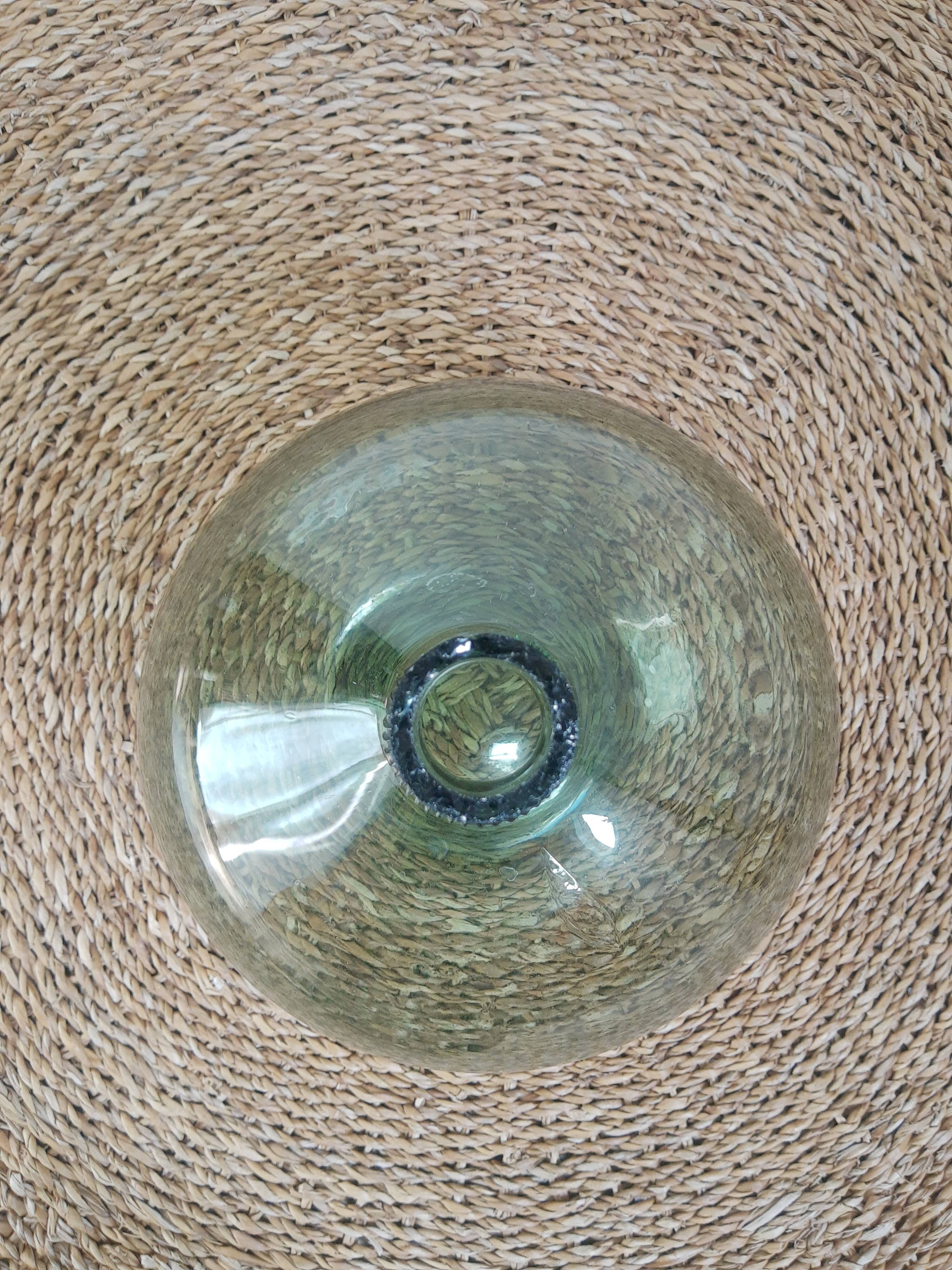 Dame-jeanne bonbonne en verre soufflé 10L vintage