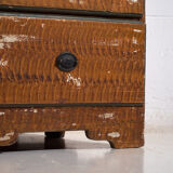 Swedish drop-leaf desk, antique – Scandinavian folk furniture – year 1783