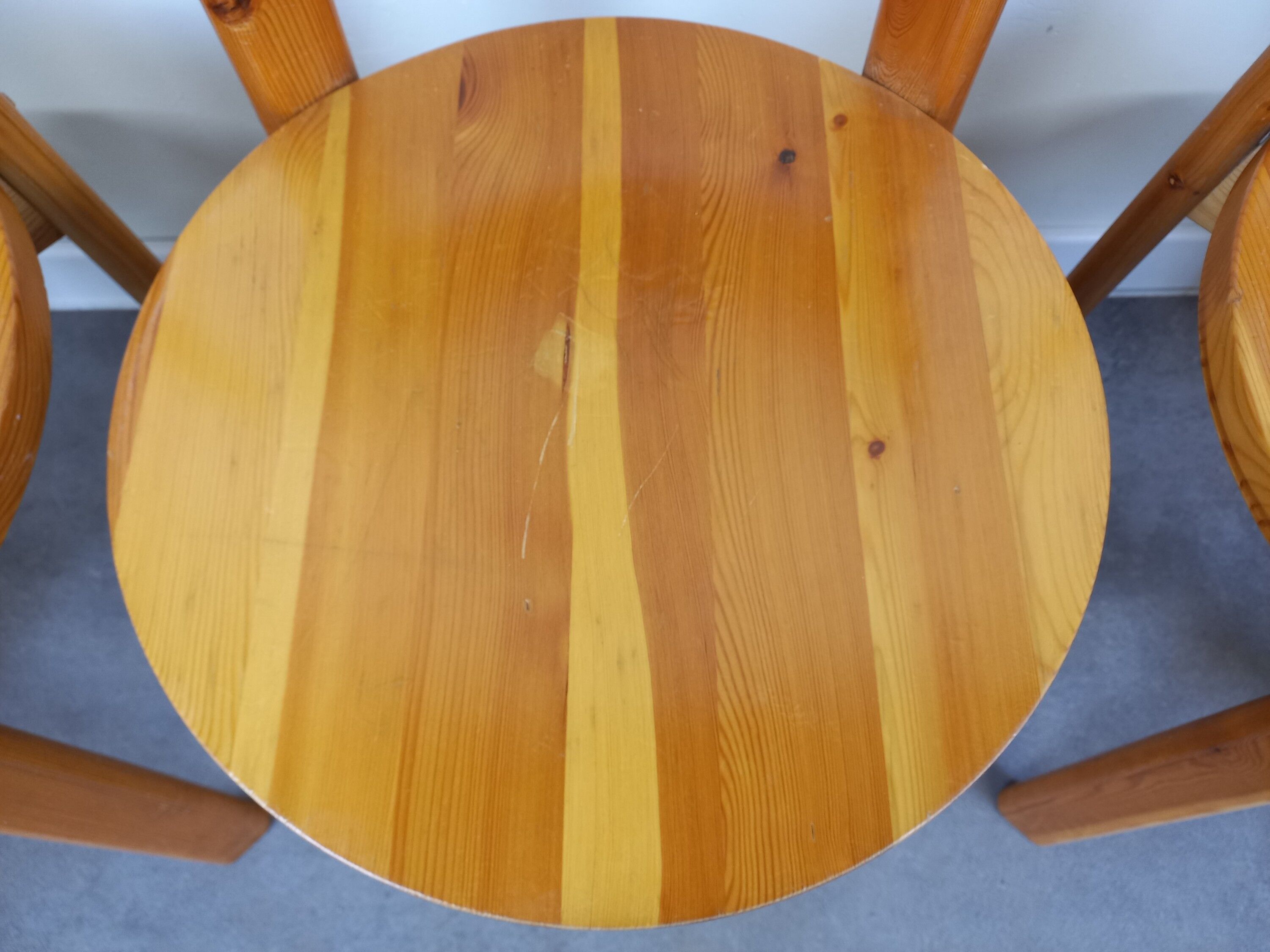 Chaises en pin années 80 set de 4