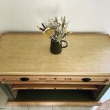 Buffet 1 tiroir relooké console rangement ouvert