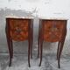 Paire de chevets style Louis XV en Marqueterie