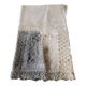 White cotton lace embroidery shelf or fireplace border