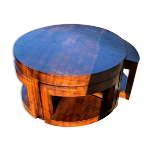 table ronde & tabourets
