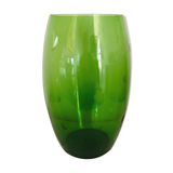 Vase en verre soufflé vert