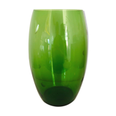 Green blown glass vase
