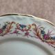 Set of 4 dessert plates French porcelain Digoin romantic floral gold decoration