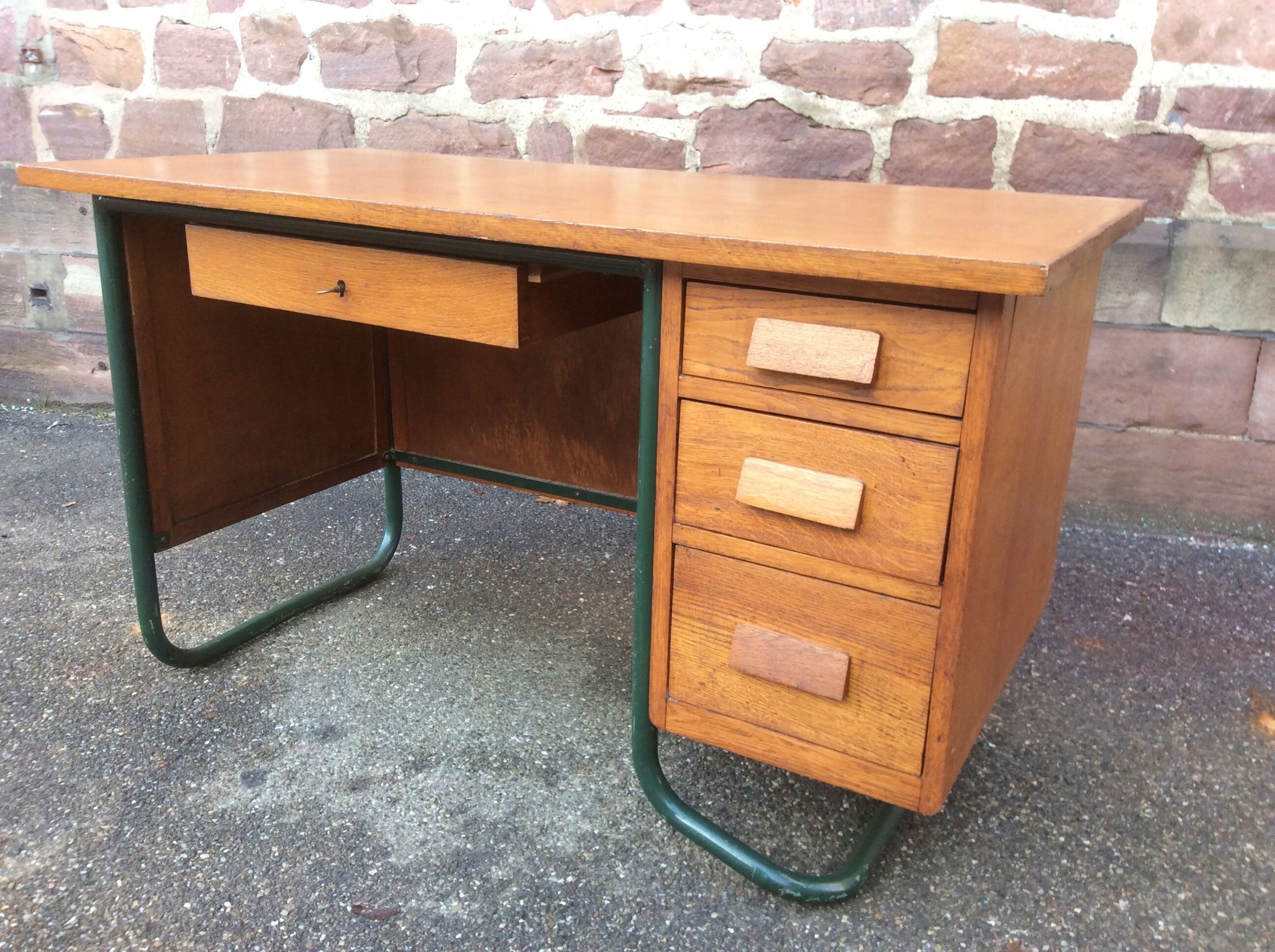 Vintage schoolmaster's desk mullca 1960