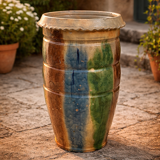 Large ancient glazed terracotta vase from southern France.