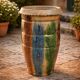 Large ancient glazed terracotta vase from southern France.