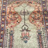 Vintage Kayseri carpet in Turkish silk 140x90cm