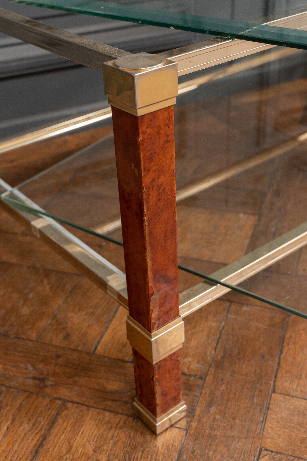 Coffee table with two trays by Pierre Vandel Paris 1980